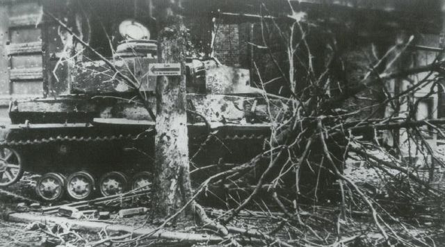 Panzer IV puesto fuera de combate en Pomerania. Primavera de 1945