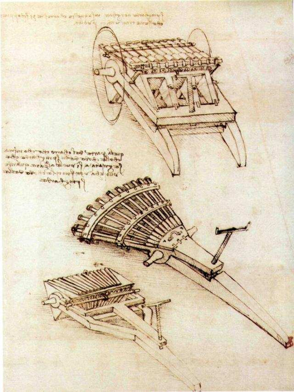 Enorme ballesta de ataque diseñada por Leonardo Da Vinci