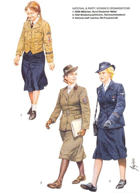 Uniformes de auxiliares femeninas alemanas