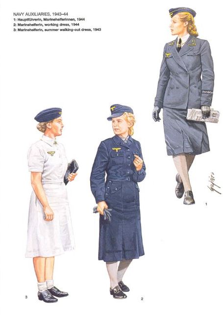 Uniformes de auxiliares femeninas alemanas