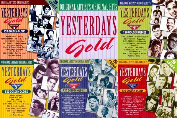 Various Artists - Yesterdays Gold - 120 Golden Oldies: Volume 1-5 (1987) [5 Box Sets]