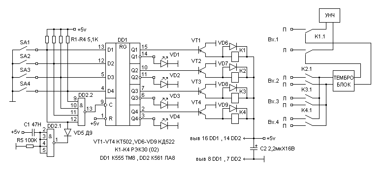 К561тм3 схема включения