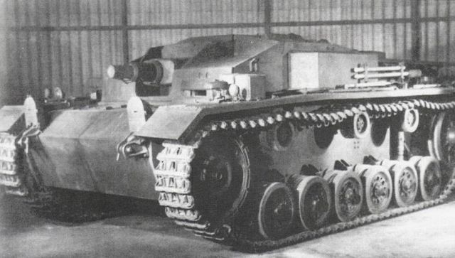 StuG III Ausf E recién salido de la cadena de montaje