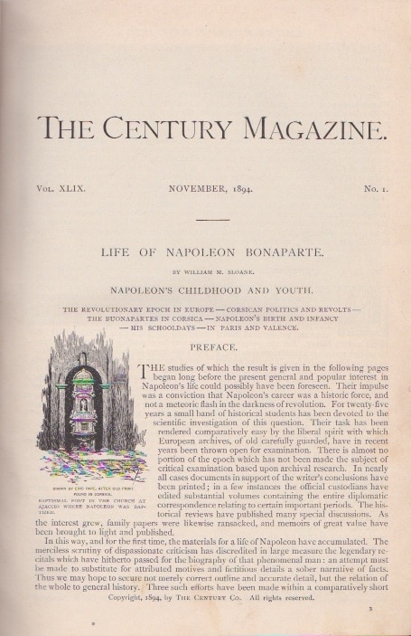 SLOANE, WILLIAM M. - Life of Napoleon Bonaparte (Serialised in 'The Century Magazine') (2 Vols.)